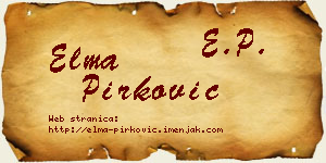 Elma Pirković vizit kartica